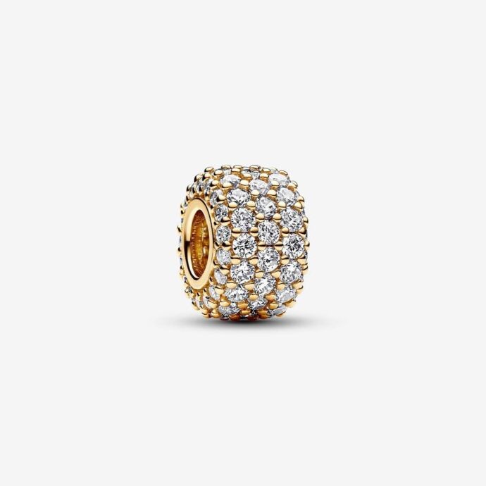 Pandora Işıltılı Pavé Üç Sıralı Charm 762820C01 - 1