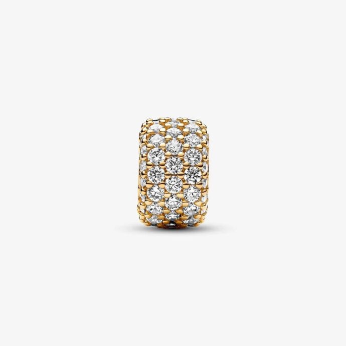 Pandora Işıltılı Pavé Üç Sıralı Charm 762820C01 - 2