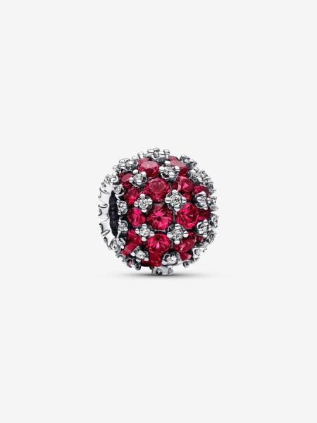 Pandora Işıltılı Pavé Yuvarlak Pembe Charm 925 ayar gümüş - 1