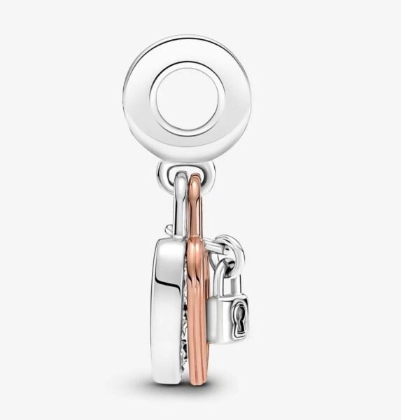 Pandora Kalp ve Kilit Çift Sallantılı Charm 780087C01 - 2