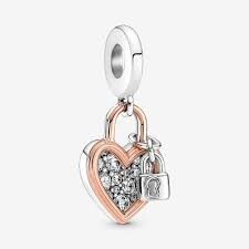 Pandora Kalp ve Kilit Çift Sallantılı Charm 780087C01 - 3