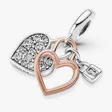 Pandora Kalp ve Kilit Çift Sallantılı Charm 780087C01 - 4