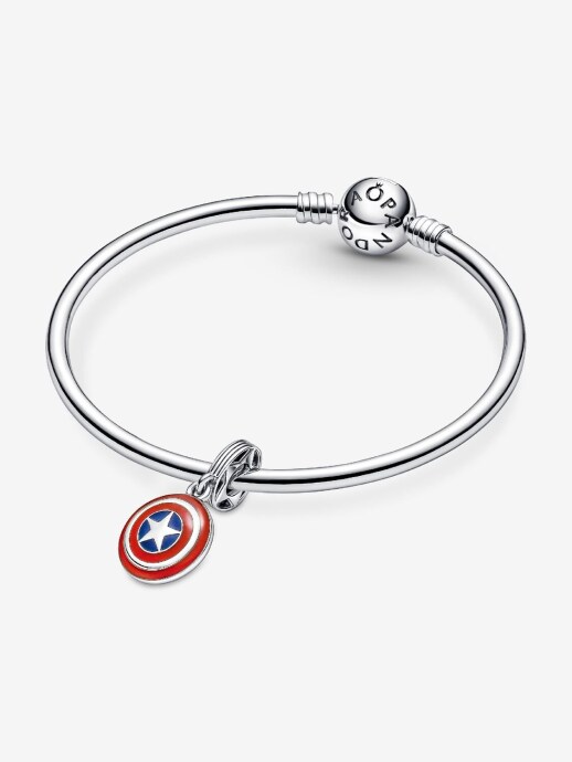 Pandora Marvel The Avengers Captain America Shield Sallantılı Charm - 4