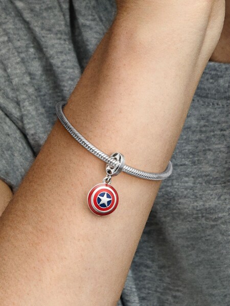 Pandora Marvel The Avengers Captain America Shield Sallantılı Charm - 5