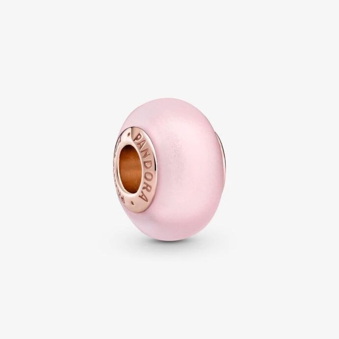 Pandora Mat Pembe Murano Cam Charm 789421C00 - 1