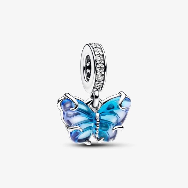 Pandora Mavi Murano Cam Kelebek Sallantılı Charm 792698C01 - 1