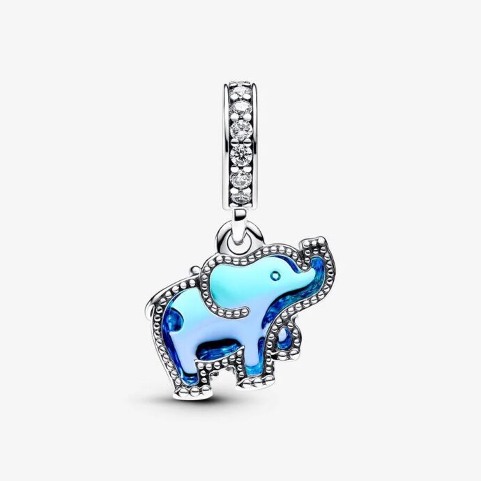Pandora Mavi Murano Camı Fil Sallantılı Charm 793339C01 - 2