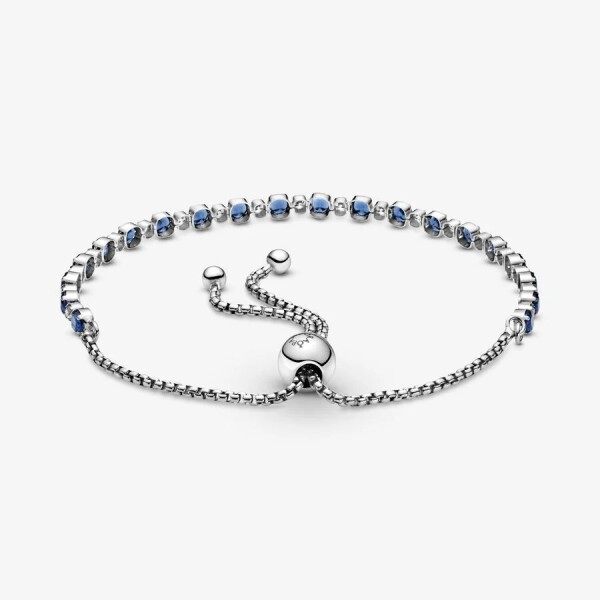 Pandora Mavi ve Şeffaf Işıltı Ayarlanabilir Bileklik 599377C01-1 - 3