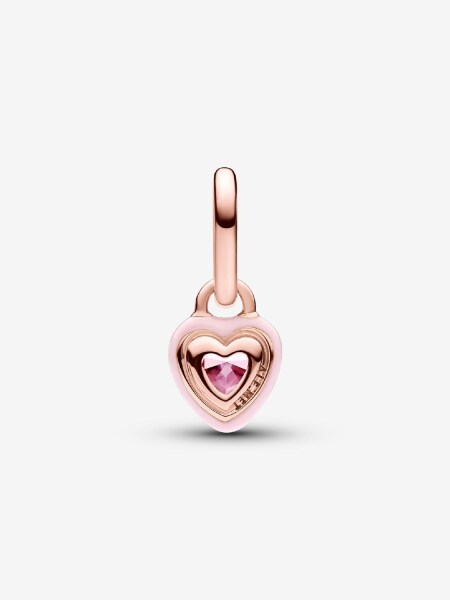 Pandora ME Pembe Çakra Kalp Mini Sallantılı Charm 14 ayar pembe altın kaplama - 1