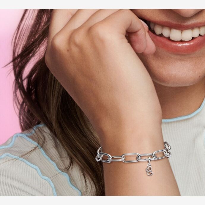 Pandora ME Zincirli Kalpler Mini Sallantılı Charm - 2