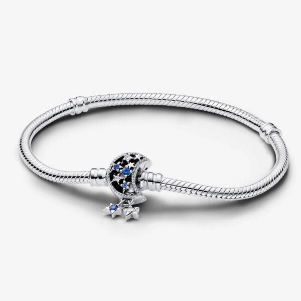 Pandora Moments Işıltılı Ay Klipsli Yılan Zincirli Bileklik 592819C01-18 - 1