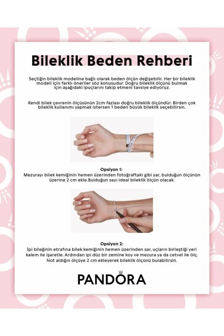 Pandora Moments Kalp Kilitli Zincir Bileklik 569539C00-20cm - 4