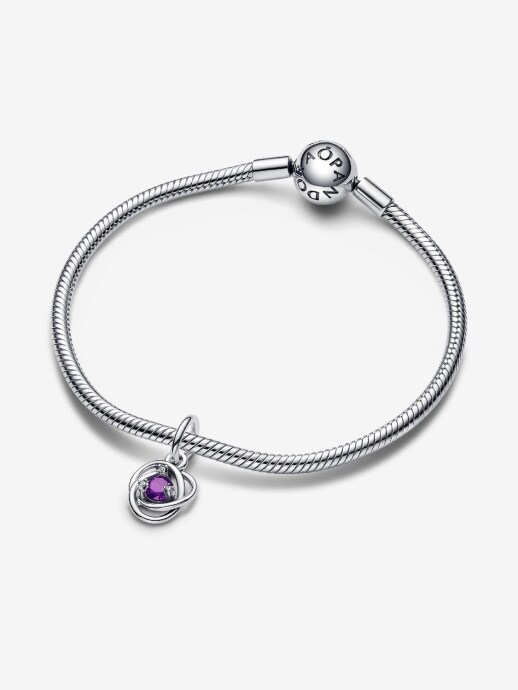 Pandora Mor Sonsuz Halka Sallantılı Charm 925 ayar gümüş - 3