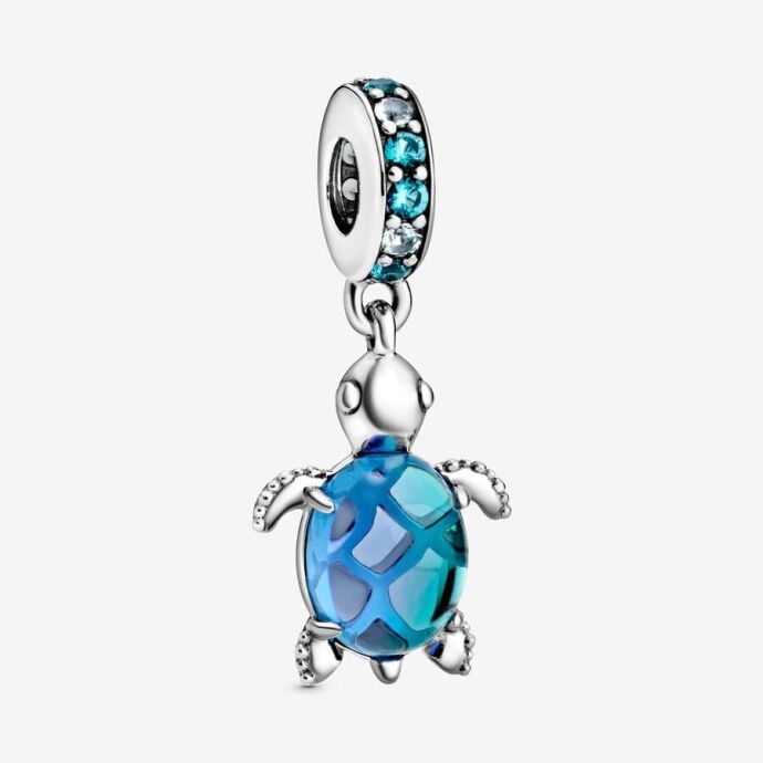 Pandora Murano Camı Denizi Kaplumbağası Charm 798939C01 - 1