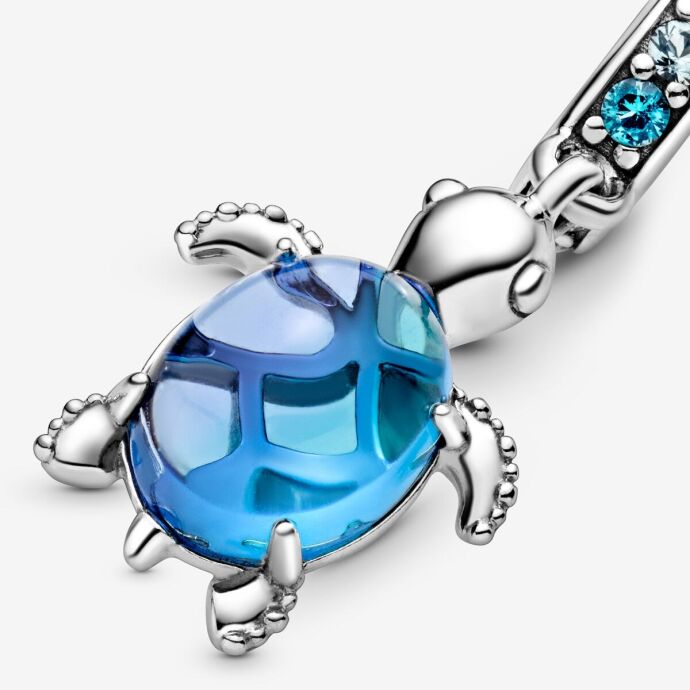 Pandora Murano Camı Denizi Kaplumbağası Charm 798939C01 - 4