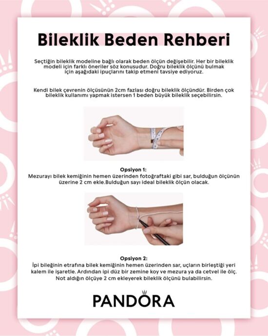 Pandora Pavé Kalp Klipsli Bileklik 586292CZ-17cm - 3