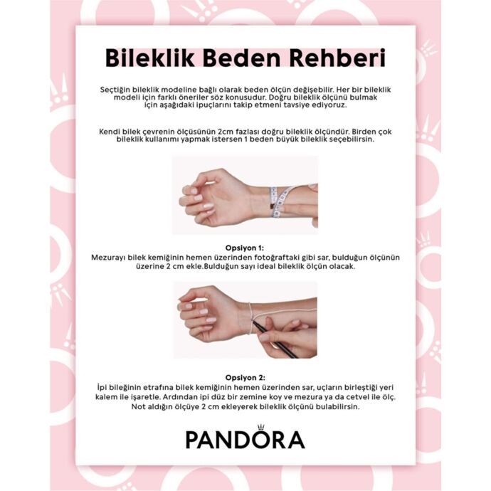 Pandora Pavé Kalp Klipsli Bileklik 590727CZ-19cm - 4