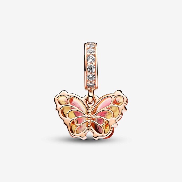 Pandora Pembe ve Sarı Murano Camı Kelebek Sallantılı Charm 782698C01 - 2