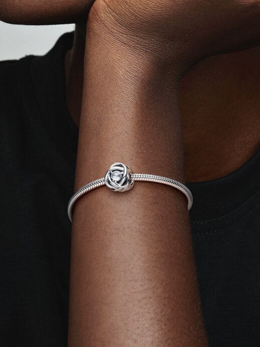 Pandora Şeffaf Sonsuzluk Sarmalı Charm 925 ayar gümüş - 4