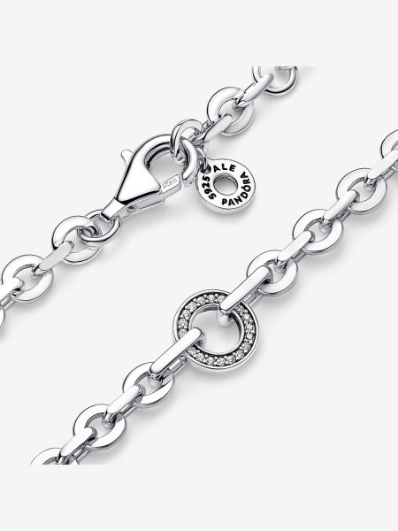 Pandora Signature Pavé Kalın Zincirli Bileklik 925 ayar gümüş - 2