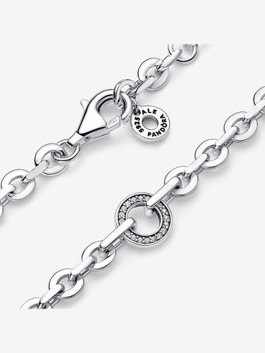 Pandora Signature Pavé Kalın Zincirli Bileklik 925 ayar gümüş - 2