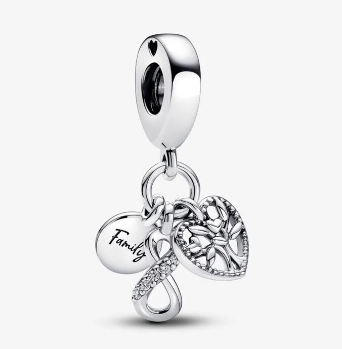 Pandora Sonsuz Aile Sevgisi Üçlü Sallantılı Charm 792201C01 - 1