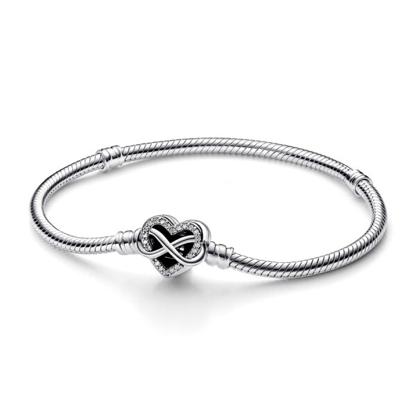 Pandora Sonsuz Kalp Klipsli Yılan Zincir 592645C01-22cm - 1