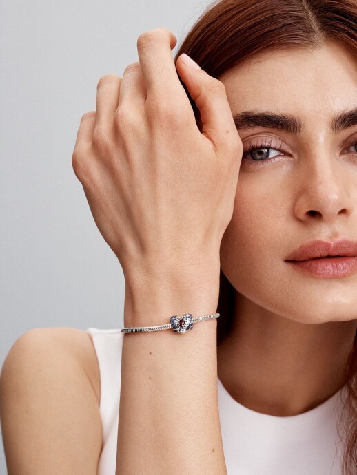 Pandora Stranger Things Karanlıkta Parlayan Kalp Charm 925 ayar gümüş - 4