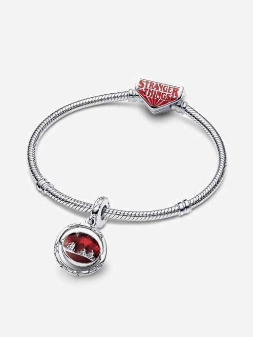 Pandora Stranger Things Karanlıkta Parlayan Upside Down Sallantılı Charm 925 ayar gümüş - 3
