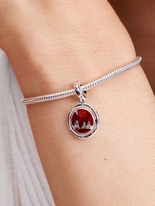 Pandora Stranger Things Karanlıkta Parlayan Upside Down Sallantılı Charm 925 ayar gümüş - 4