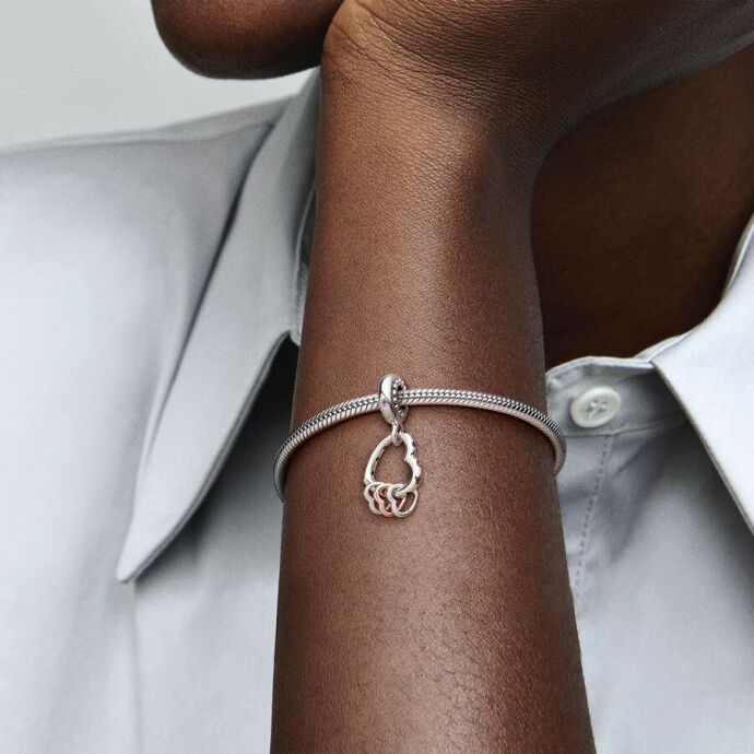 Pandora Vurgulu Kalpler Sallantılı Charm 787247NLCMX - 5