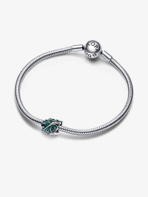 Pandora Yeşil Devetabanı Yaprakları Charm 925 ayar gümüş - 4