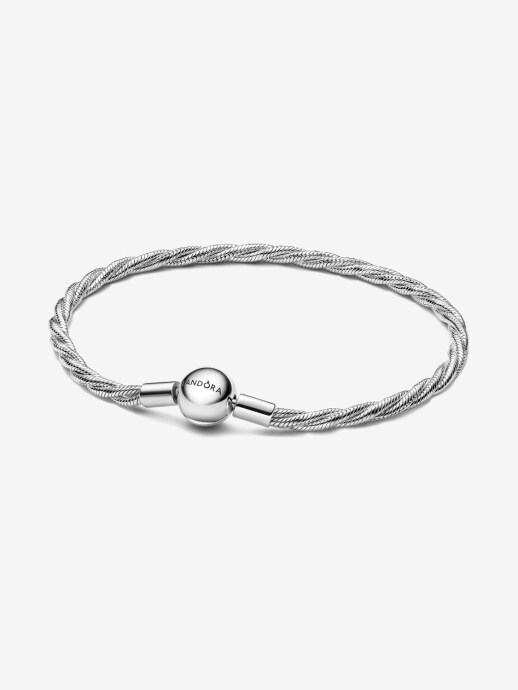  Round Pandora Clasp Twisted Snake Chain Sterling silver - 1