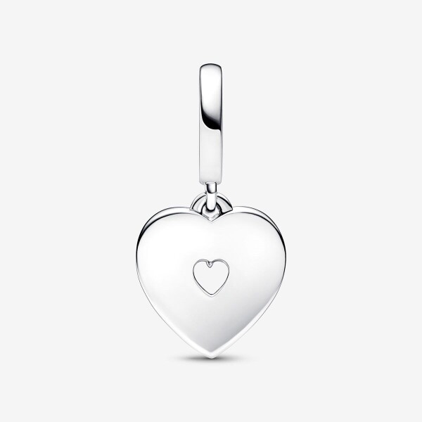 Pandora Sedefli Beyaz Kalp Çift Sallantılı Charm 792649C01 - 2