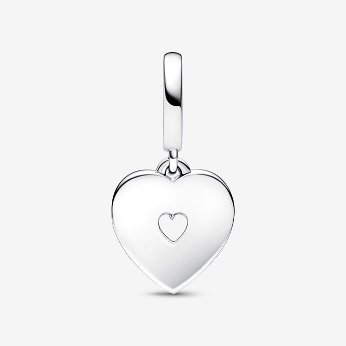 Pandora Sedefli Beyaz Kalp Çift Sallantılı Charm 792649C01 - 2