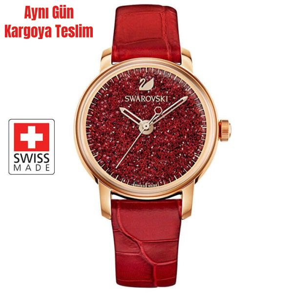 Swarovski Saat Crystalline Hours Q Ls Red/siam/pro 5295380 - 5