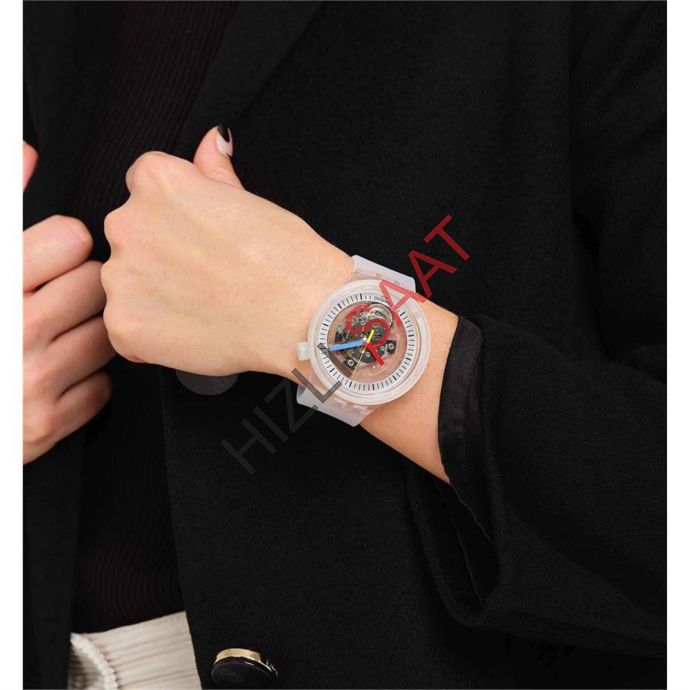 SWATCH SB01K100 CLEARLY BOLD Kol Saati - 5