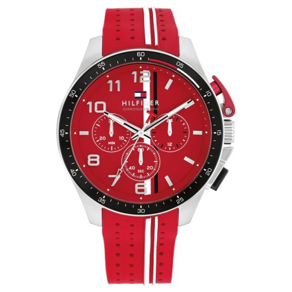 Tommy Hilfiger Red Silicone Chronograph Men's Watch - th1792170 - Tommy Hilfiger