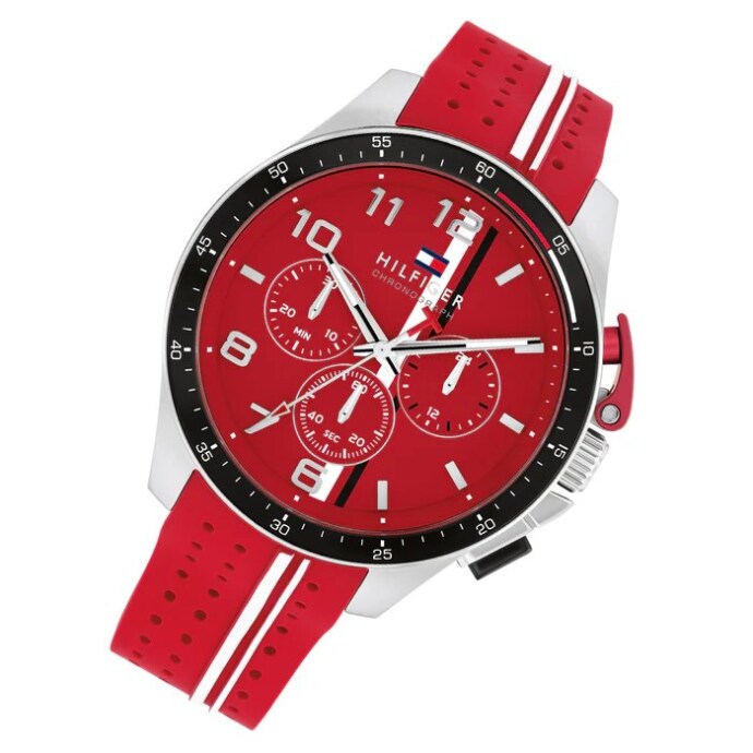 Tommy Hilfiger Red Silicone Chronograph Men's Watch - th1792170 - 2